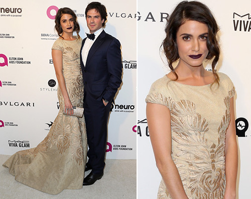 Ian Nikki Ian Somerhalder e Nikki Reed bellissimi per il party di Elton John