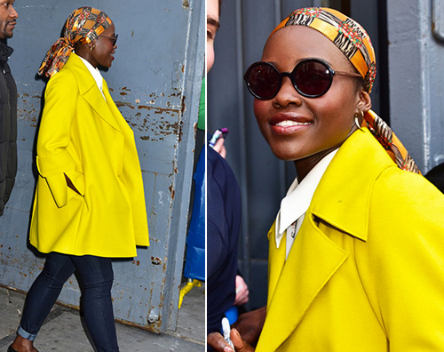 Lupita Nyongo Lupita Nyongo in giallo a New York