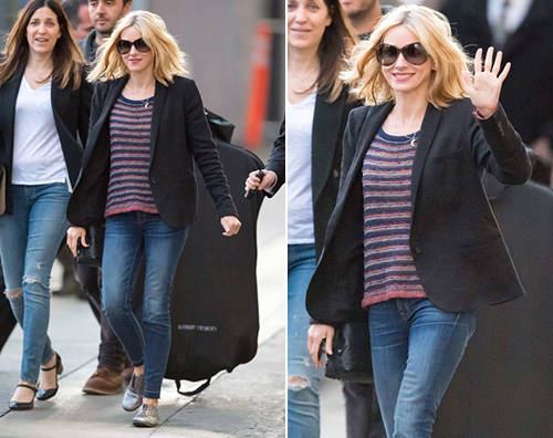 Naomi Watts Naomi Watts casual per il Jimmy Kimmel Live