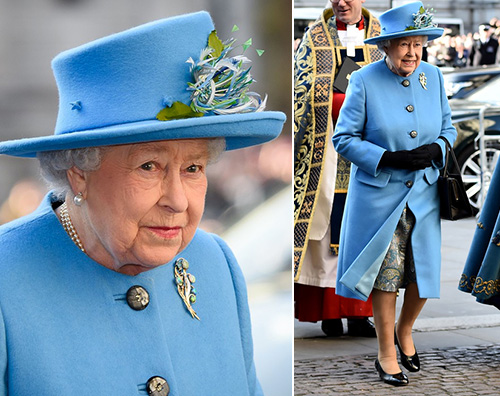 Regina Elisabetta Kate Middleton in grigio per il Commonwealth Day