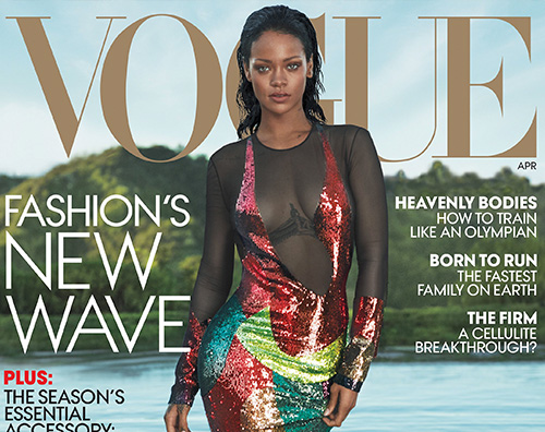 Rihanna 1 2 Rihanna è la musa di aprile su Vogue