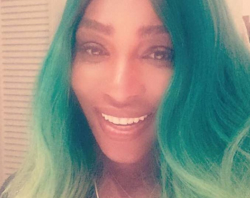 Serena Williams  Capelli verdi per Serena Williams