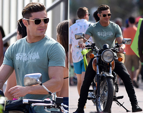 Zac Efron Zac Efron hot sul set di Baywatch