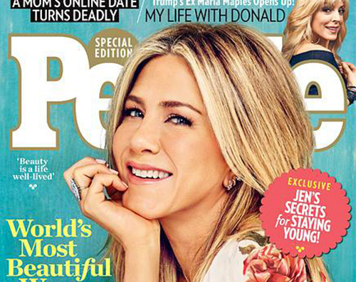 Jennifer Aniston People Cover Jennifer Aniston è la donna più bella al mondo per People