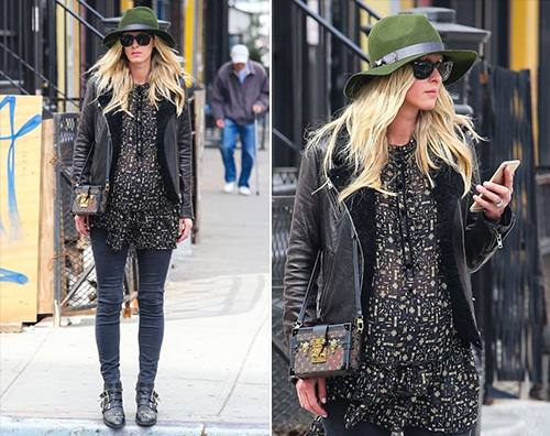 Nicky Hilton Nicky Hilton a passeggio col pancino