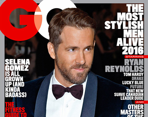Ryan Reynolds Ryan Reynolds è luomo più stiloso per GQ