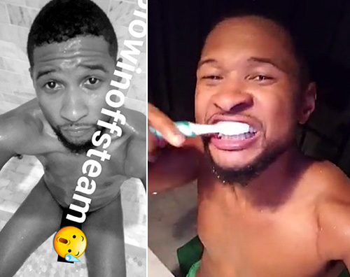 Usher Usher, foto hot su Snapchat