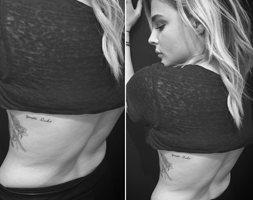 Chloe Moretz 1 Chloe Moretz ricorda la nonna con un nuovo tattoo
