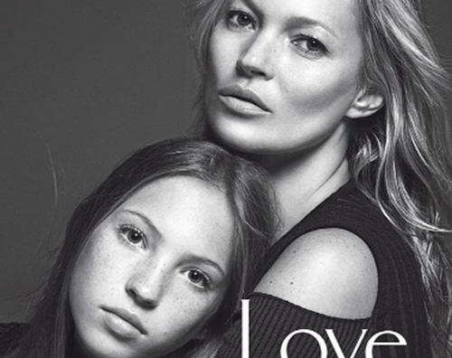 Cover Vogue Kate Moss sulla cover di Vogue Italia con Lila Grace