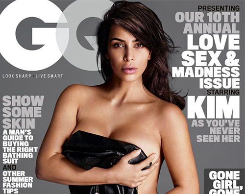 Kim Kardashian Kim Kardashian hot sulla cover di GQ