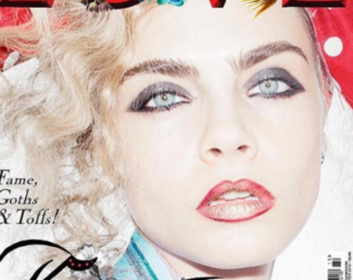 Cara Cara Delevingne anni 80 sulla cover di Love Magazine