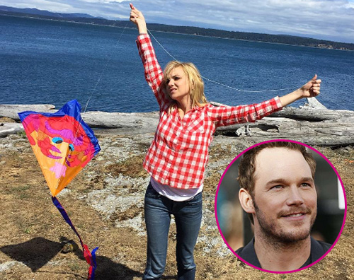 chris pratt anna faris Anna Faris fa volare un aquilone