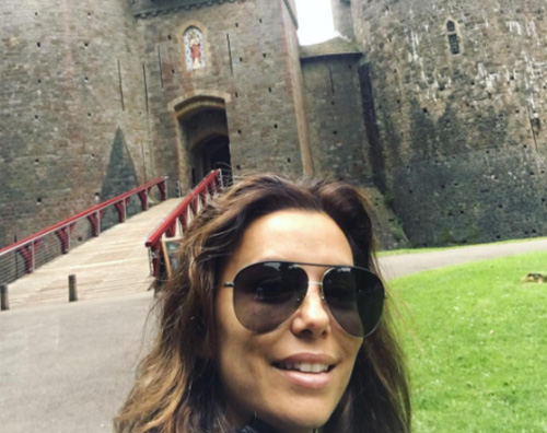 Eva Longoria Eva Longoria, selfie a Castell Coch