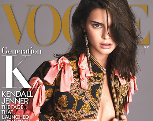 Kendall Jenner Kendall Jenner sulla cover di settembre di Vogue