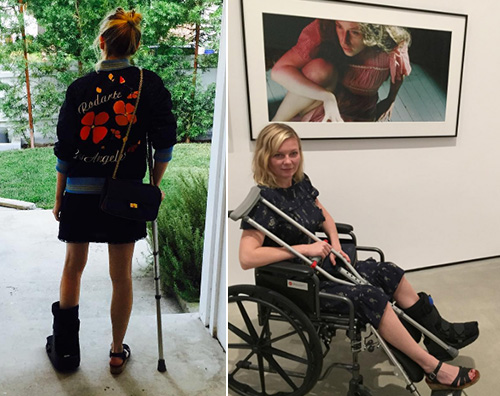 Kristen Dunst Kirsten Dunst in sedia a rotelle su Instagram