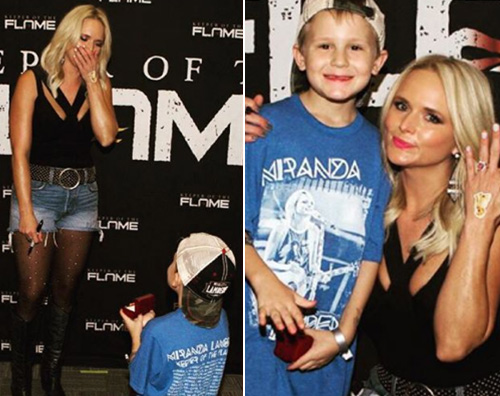 Miranda Lambert Miranda Lambert, proposta di matrimonio da parte di un fan