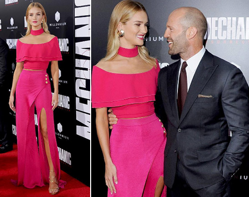 Rosie Jason Rosie Huntington  Whiteley in rosa per Mechanic: Resurrection