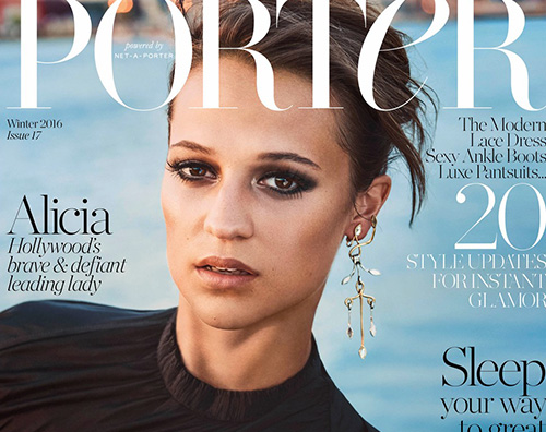 Alicia Vikander Alicia Vikander si racconta su Porter Magazine