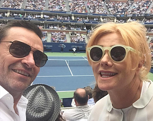 Hugh Jackman Hugh Jackam con Deborra agli US Open