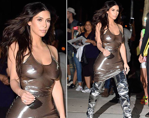 Kim Kardashian Kim Kardashian sobria per lo show di Kanye