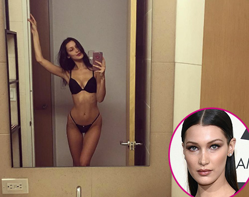 Bella Hadid  Bella Hadid, selfie il lingerie