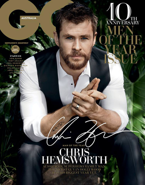 Chris Chris Hemsworth Man Of The Year per GQ Australia