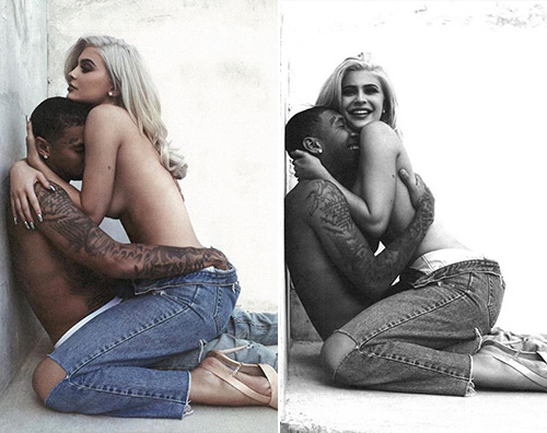 Kylie Tyga 3 Kylie Jenner in topless su Instagram