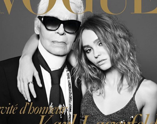 Lily Rose Depp 1 Lily Rose Depp su Vogue Paris con Karl Lagerfeld