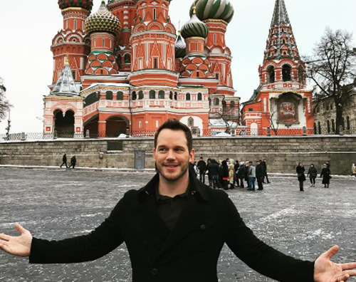 Chris Pratt a Mosca Chris Pratt arriva in Russia per Passengers