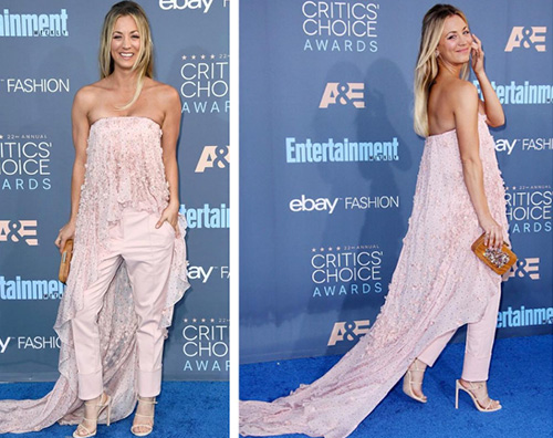 Kaley Cuoco Kaley Cuoco con Karl ai Chritics Choice Awards