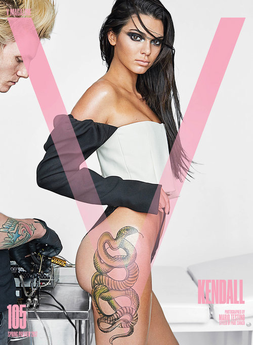 Kendall 1 Kendal Jenner super tatuata per V Magazine