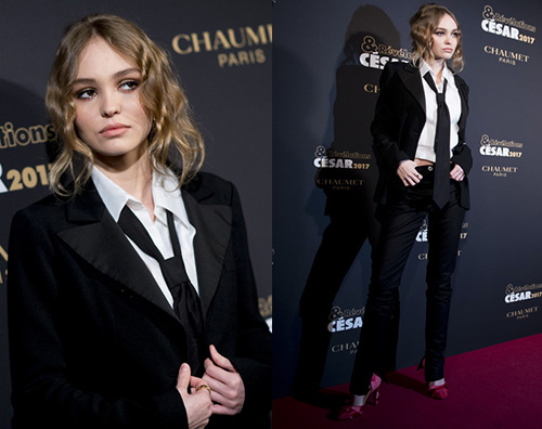 Lily Rose Depp Lily Rose Depp in smoking ai Ceaser Revelations 2017