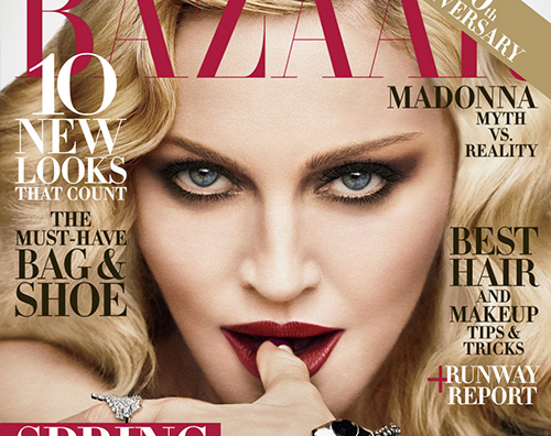 Madonna Madonna è sulla cover di Harpers Bazaar di gennaio