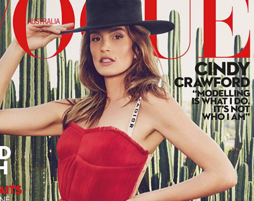 Cindy Crawford Cindy Crawford sulla cover di Vogue Australia