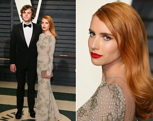 Emma Roberts Evan Peters Emma Roberts ed Evan Peters, red carpet di coppia