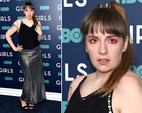 Lena Dunham Lena Dunham, trucco horror per la prima di Girls