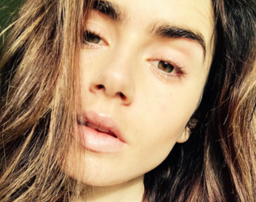 Lily Collins Lily Collins senza mekaup su Instagram