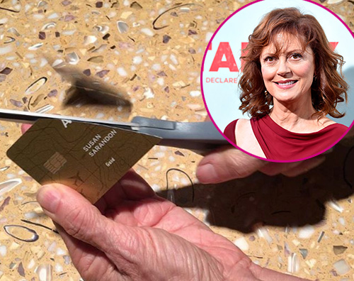 Susan Sarandon Susan Sarandon taglia la sua carta di credito