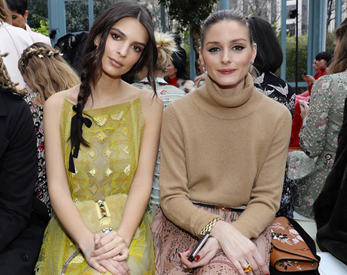 Emily Olivia Emily Ratajkowski a Parigi per la sfilata Valentino