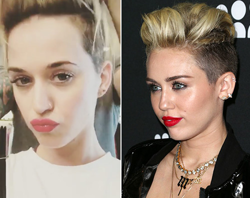Katy Perry Miley Cyrus Katy Perry come Miley Cyrus dopo il cambio look