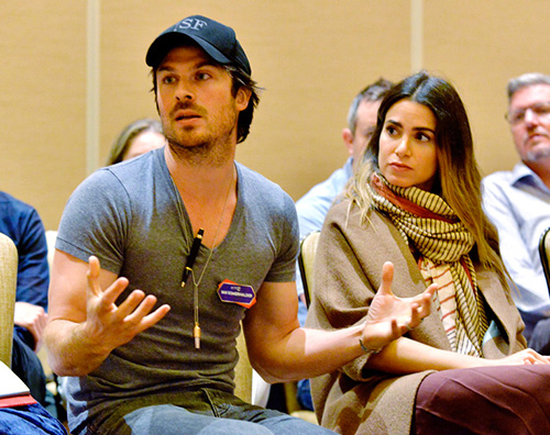 Ian Nikki Ian Somerhalder e Nikki Reed al summit Love & Courage