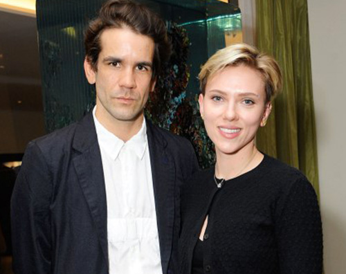 Scarlett Scarlett Johansson con Romain Dauriac a New York