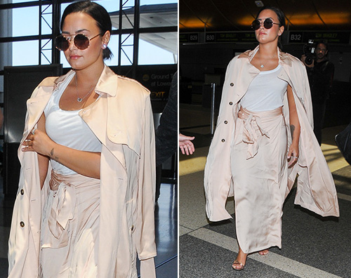 Demi Lovato glam al LAX