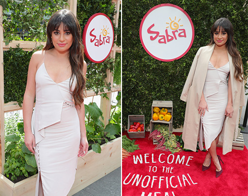 Lea Michele 1 Lea Michele festeggia l hummus a New York