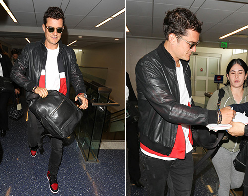 Orlando Bloom arriva aL LAX