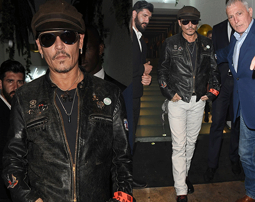 Johnny Depp Johnny Depp, cena a Londra con gli amici