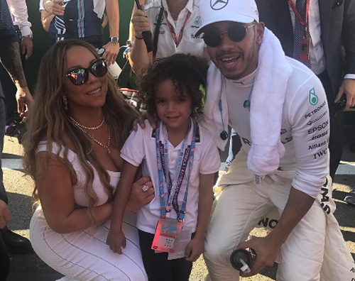 Mariah Carey Mariah Carey porta Moroccan nei box di Formula 1