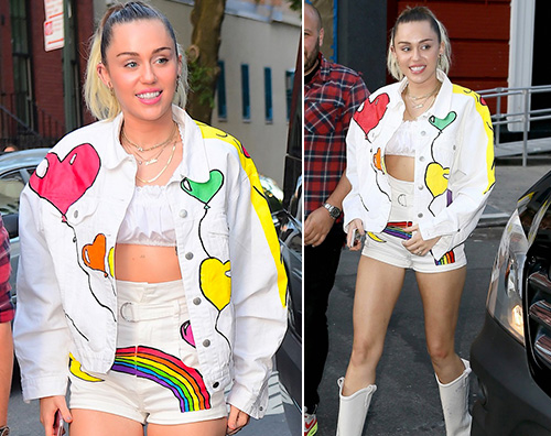 Miley Cyrus 3 Miley Cyrus porta l’ arcobaleno a New York
