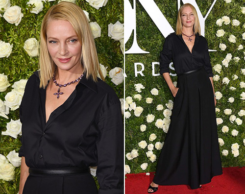 Uma Thurman Scarlett e Uma star dei Tony Awards 2017