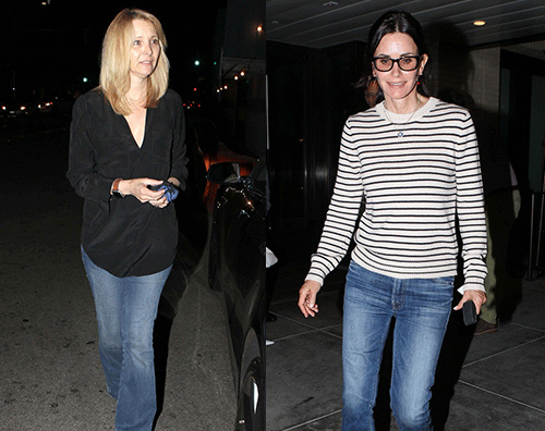 courteney cox lisa kudrow Courteney Cox e Lisa Kudrow, cena insieme a Beverly Hills